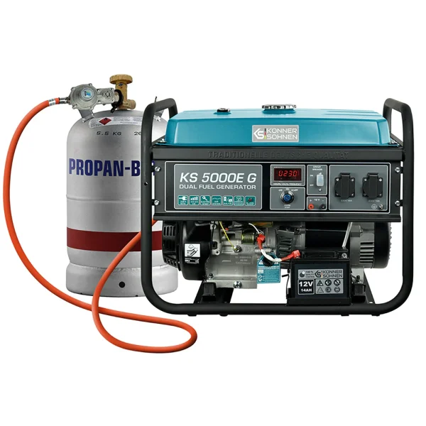 Plin/Benzin Generator "Könner & Söhnen" KS 5000E G 4.5 kW