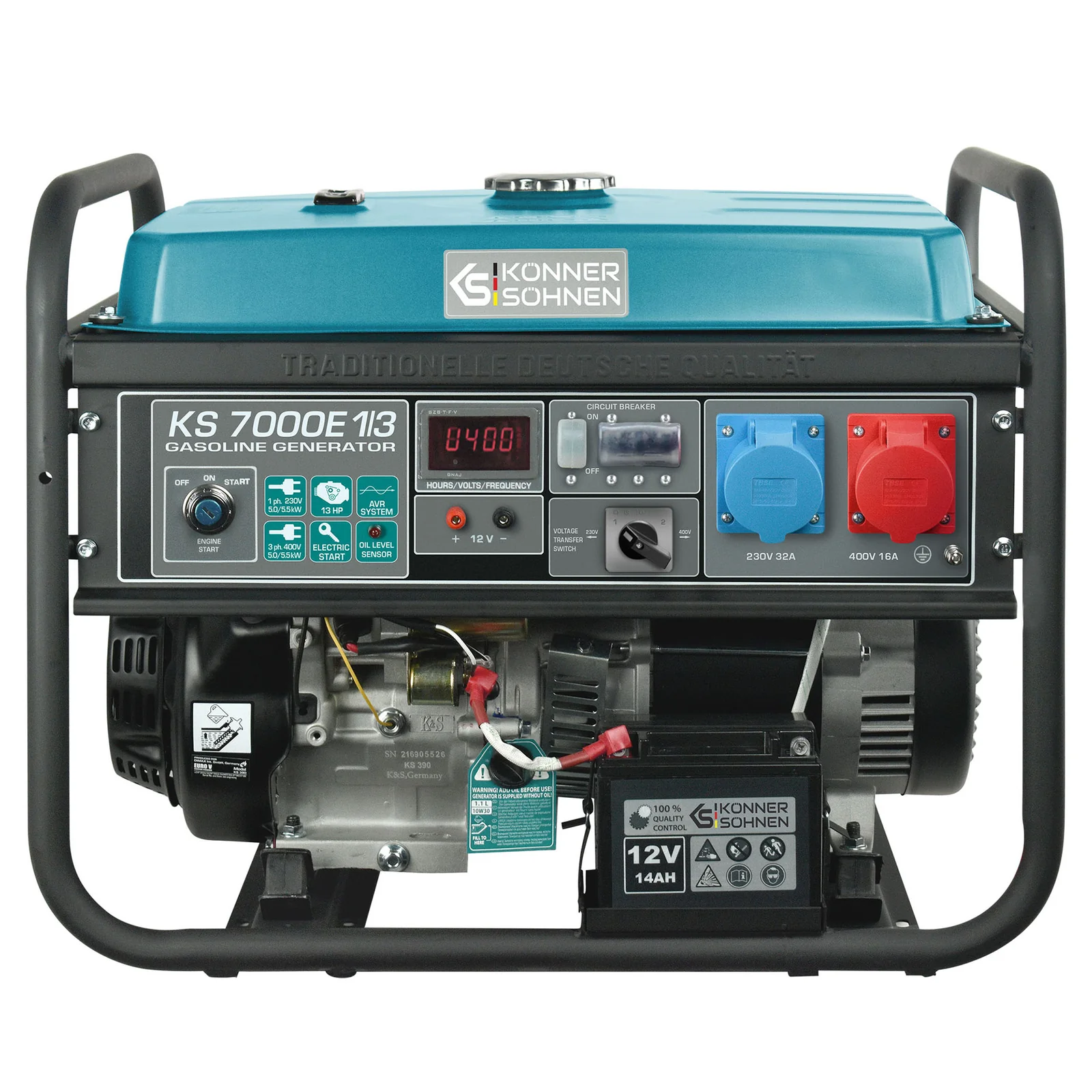 Benzinski generator “Könner & Söhnen” KS 7000E 1/3 5.5 kW 230/400 V